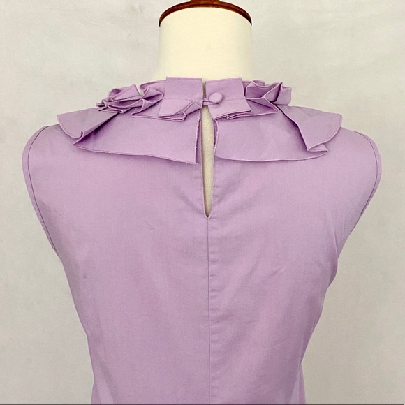 Brooks Brothers “346” Sleeveless Ruffle Collar Top - Picture 7 of 12